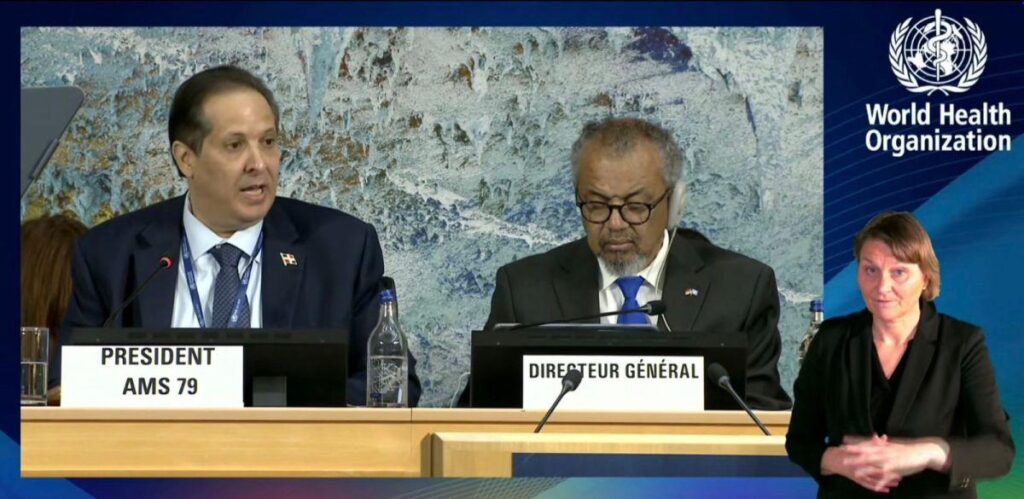 República Dominicana, Asamblea Mundial de la Salud, Víctor Atallah, salud pública, OMS, diplomacia internacional