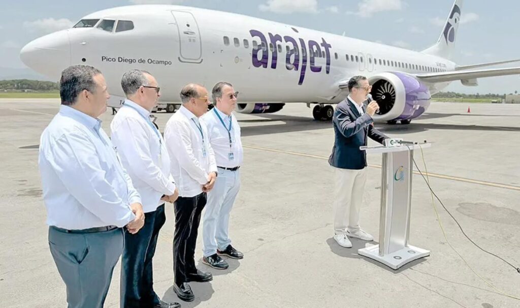 Arajet, aeronave número 16, Aeropuerto Internacional del Cibao, conectividad aérea República Dominicana, desarrollo turístico RD, Pico Diego de Ocampo